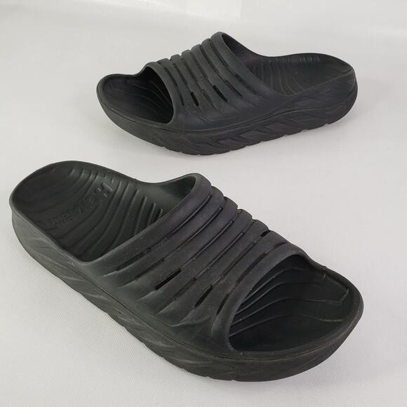 Hoka Ora Recovery Slide Size Mens 13 Black EVA Comfort Sandal Shoes main image 5